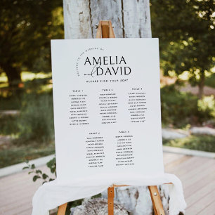 Tableau de placement de sièges de bienvenue modern