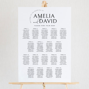Tableau de placement de sièges de bienvenue modern