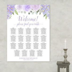 Tableau de placement des invités de mariage floral