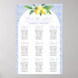 Tableau de placement Italien Bleu Positano Citron