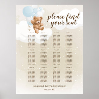 Tableau de placement Ourson en bleu poussiéreux av