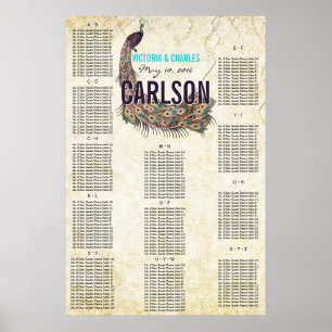 Tableau de placement Vintage Moderne Noir Ardoise