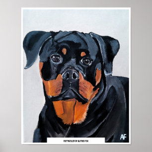 Tableau de Rottweiler par Alfred Fox