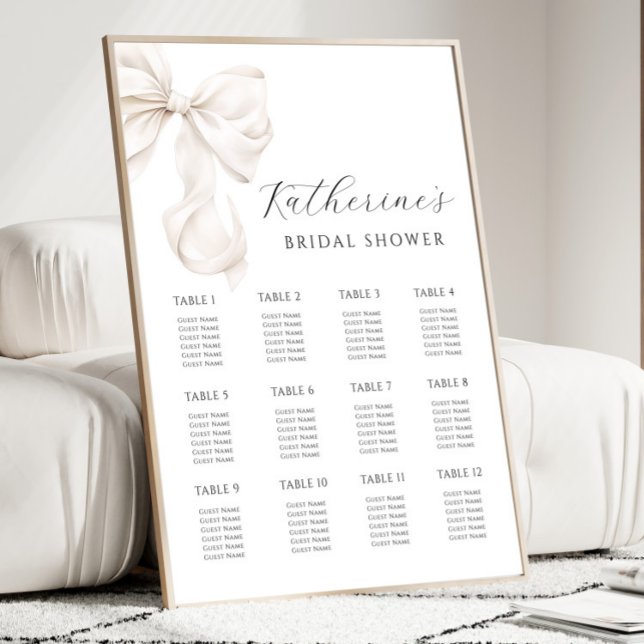 Tableau de sièges à Fête des mariées blanche (Créateur téléchargé)
