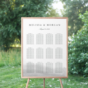 Tableau de sièges du Mariage de la masse
