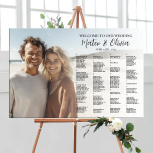 Tableau de sièges mariage avec photo alphabétique