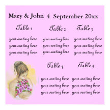 Tableau de sièges Mariage BRIDE.
