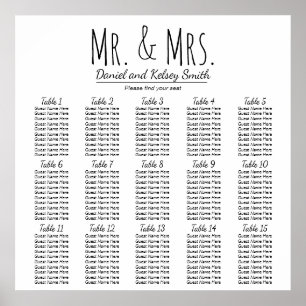 Tableau de sièges Mariage facile - Plus de tables 