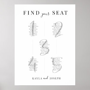 Tableau de sièges minimaliste Tableau 5 Panneau