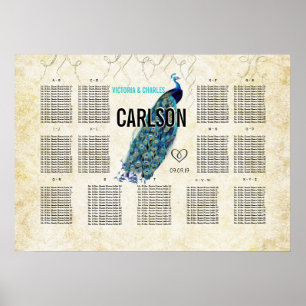 Tableau de sièges Peacock moderne vintage