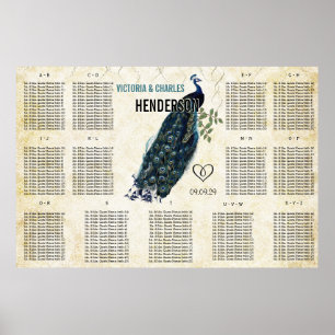 Tableau de sièges Peacock moderne vintage