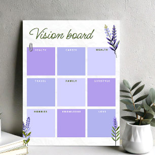 Tableau de vision Lavande   Feuille de travail pou