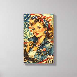 Tableau Déco  ( Dream American ) Art Vintage Leinwanddruck