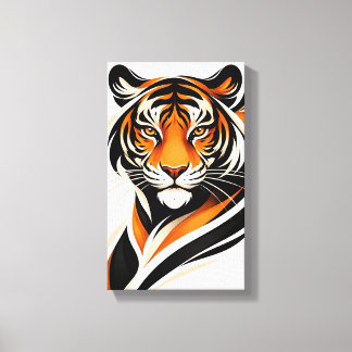 Tableau Déco ( Portrait Tigre ) Art Minimaliste