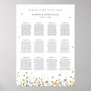 Tableau des mariages du Fleur sauvage de printemps