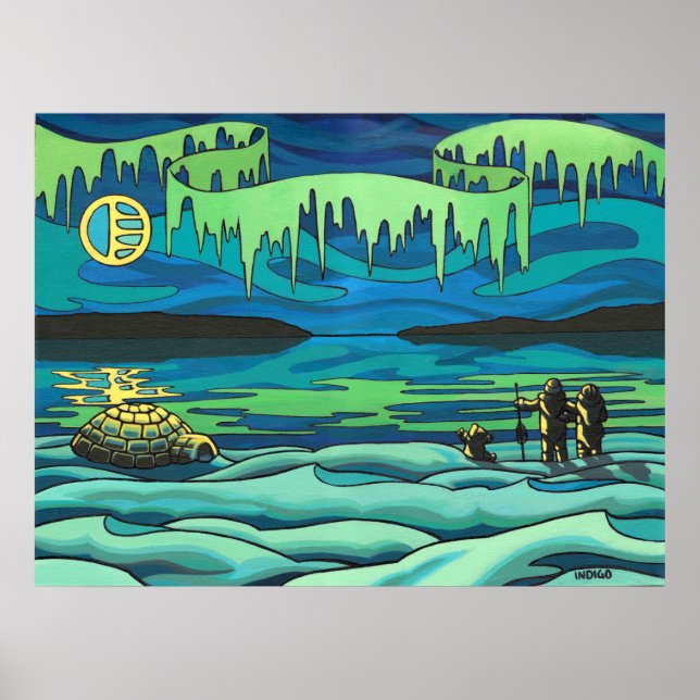 Tableau des Premières nations Imprimer Inuit Love  (Devant)