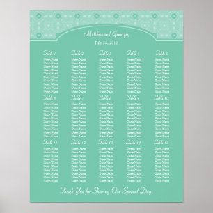 Tableau des sièges de la réception de mariage - Ta