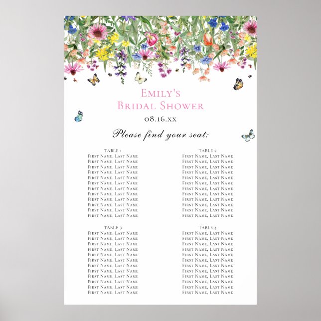 Tableau des sièges floraux modernes (Devant)