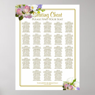 Tableau des sièges Mariages de 23 fleurs de printe