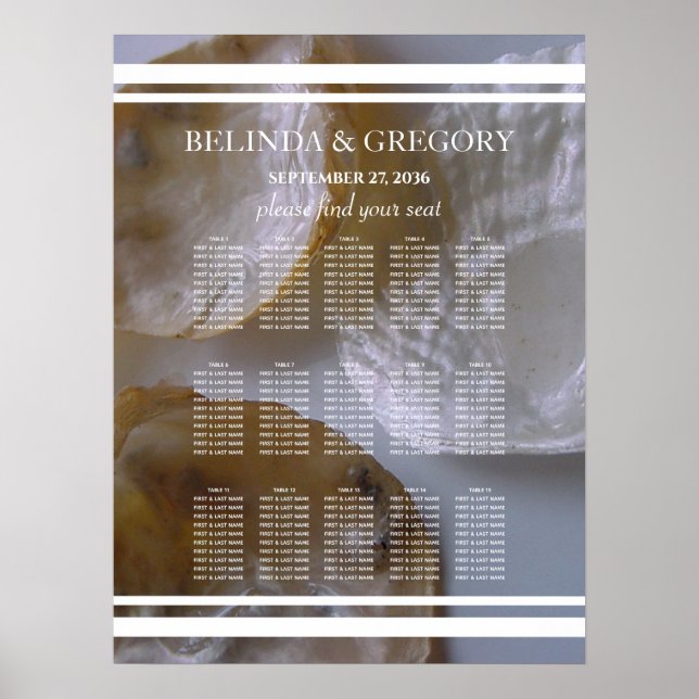 Tableau des sièges Mariages des palourdes (Devant)