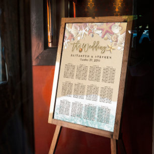 Tableau des sièges mariages Été Sandy Beach Starfi