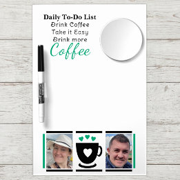 Tableau Effaçable À Sec Avec Mirroir Liste de choses à faire pour les amateurs de café