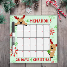 Peeking Reinder 25 Jours d'activité de Noël