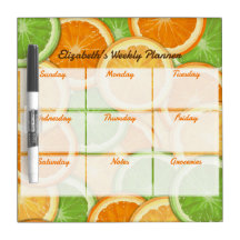 Planificateur hebdomadaire Orange Citron Lime