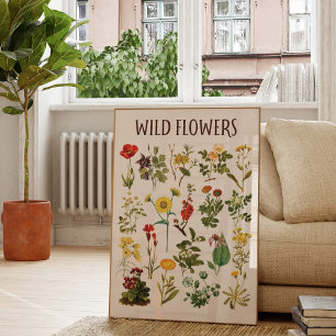 Tableau Fleur sauvage vintage