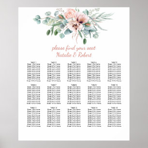 Tableau floral rose et ivoire
