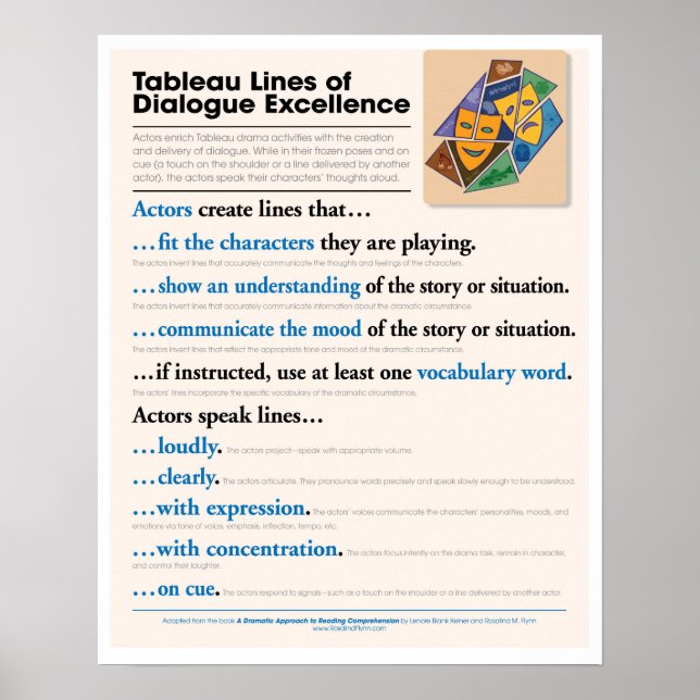 Tableau Lines of Dialog Excellence Poster (Vorne)