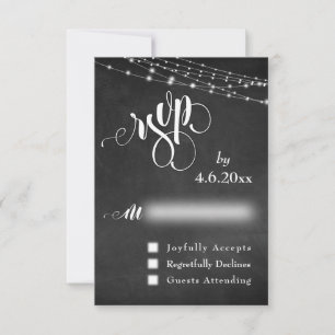 Tableau, lumières, calligraphie RSVP
