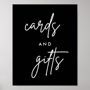 Tableau Mariage 8x10 Black Modern Cartes et Cadeau