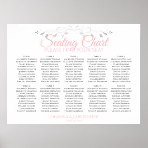 Tableau Mariage de 10 tables rose et gris