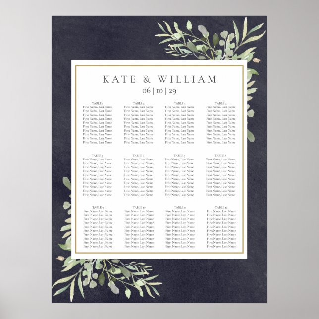 Tableau Mariage de tableau de bord vert (Devant)