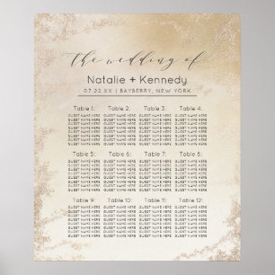 Tableau Mariage Ombre Jaune Or Luxe - Tableau de s