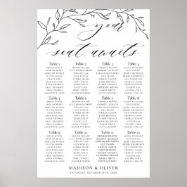 Tableau minimaliste des sièges Mariages de la bran