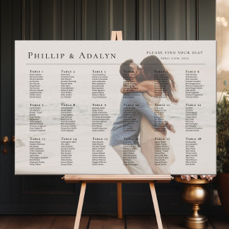 Tableau moderne de sièges mariage photo, 18 tablea