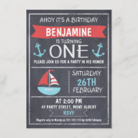 Tableau noir 1er Invitation anniversaire