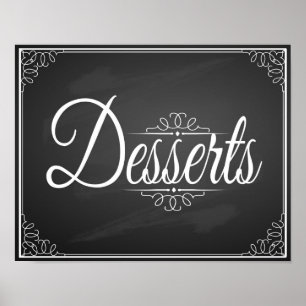 Tableau noir Dessert Table mariage ou impression d