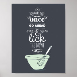 Tableau noir Lick Bowl Citation Kitchen Art Imprim