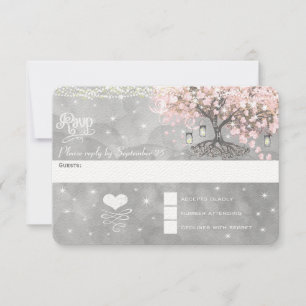 Tableau noir Pink Heart Leaf Tree RSVP