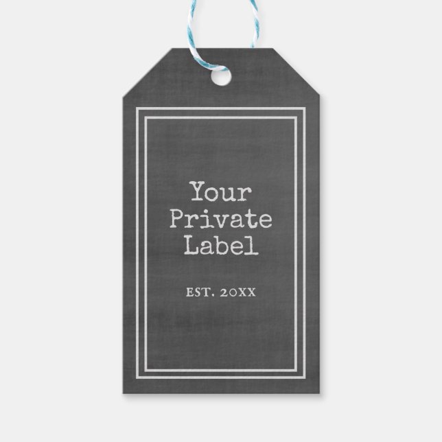 Tableau noir rétro Votre Étiquette privé (Devant)
