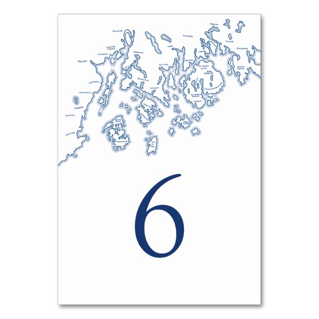Tableau numéro 6 avec carte de la baie Penobscot (Dos)