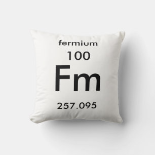 Tableau périodique 100 Coussin de fermium