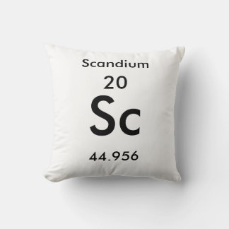 Tableau périodique 21 Coussin Scandium