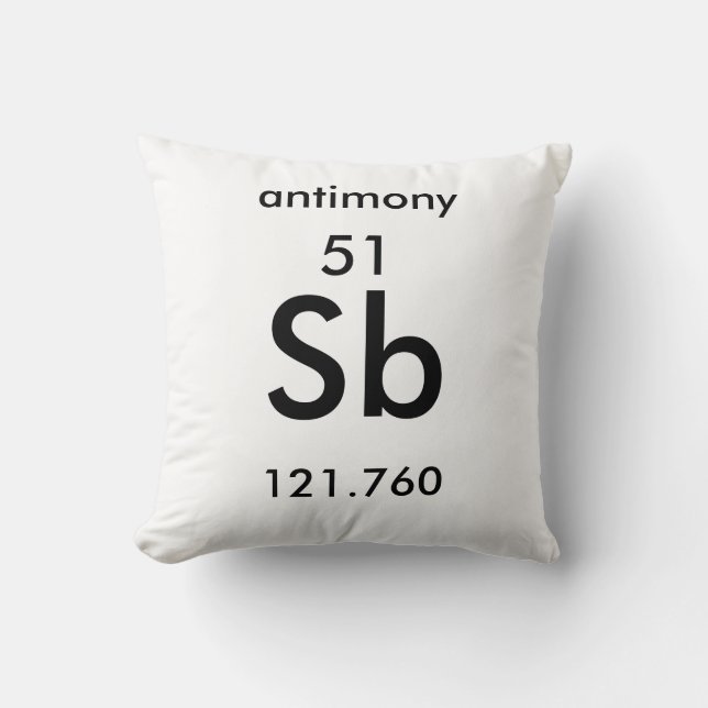 Tableau périodique 51 Coussin antimoine (Recto)