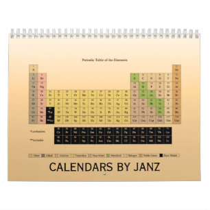 Tableau périodique de calendrier d'éléments par