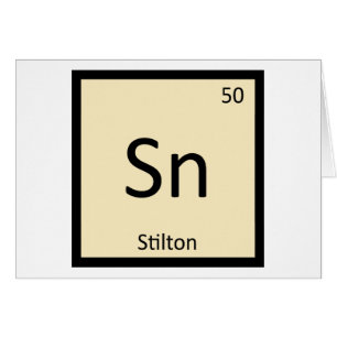 Tableau périodique de la chimie du fromage Stilton