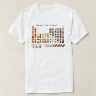 Tableau périodique de T-shirt de beignets